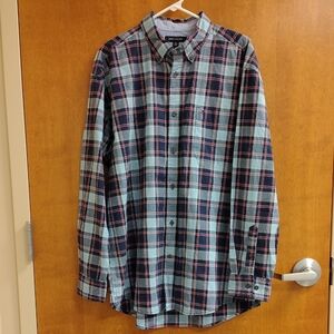 Tommy Hilfiger Plaid Button Down Shirt  Blue and Red